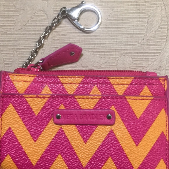 Vera Bradley Pink Slim Coin/Card Clip Purse - Picture 15 of 15